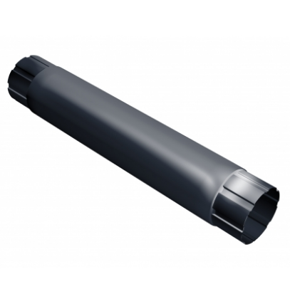 Труба круглая соединительная 1м Grand Line Optima 90мм RAL 7024 (Мокрый асфальт)