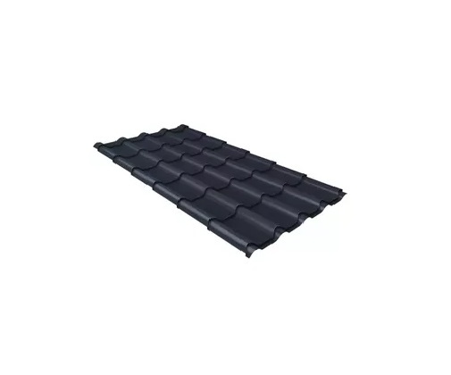 Металлочерепица Камея 0,5 Satin RAL 7024 Мокрый асфальт