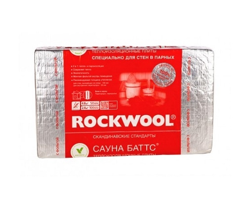 Утеплитель Rockwool Сауна Баттс 1000 х 600 х 50/100
