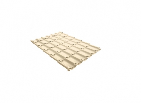 Металлочерепица Классик 0,5 Satin RAL 1015 Светлая слоновая кость