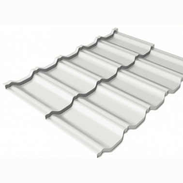 Металлочерепица Kvinta Uno 0,5 Satin RAL 9003 Сигнальный белый