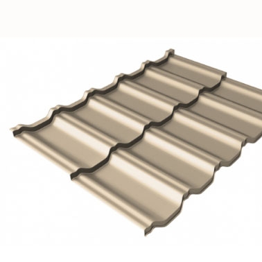 Металлочерепица Kvinta Uno 0,5 Satin RAL 1015 Светлая слоновая кость