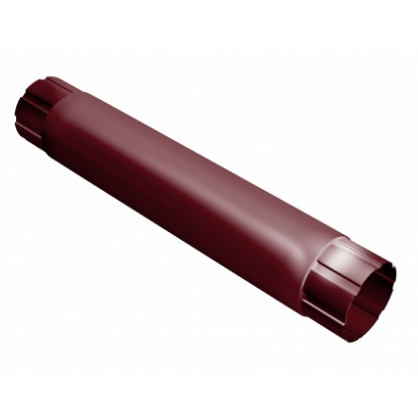 Труба круглая соединительная 1м Grand Line Optima 90мм RAL 3005 (Красное вино)