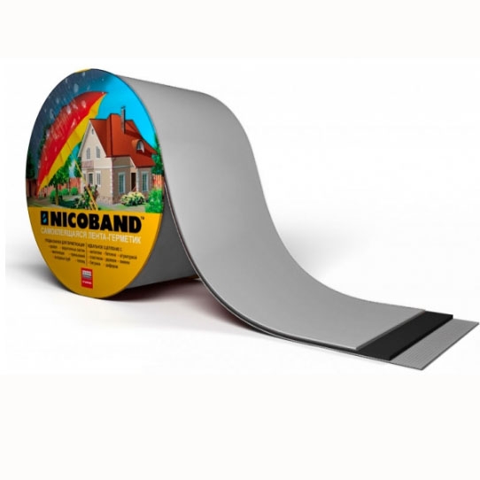 Самоклеящаяся герметизирующая лента NICOBAND Серебристая 10м*10см