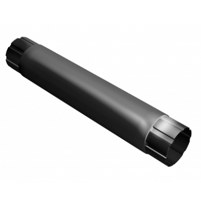 Труба круглая соединительная 90 мм 1м Grand Line RAL 9005 (Черный)