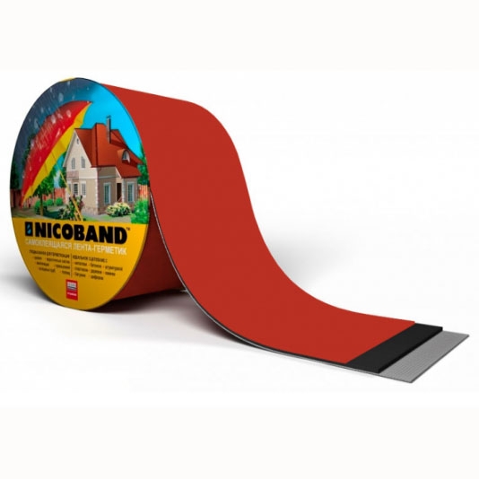 Самоклеящаяся герметизирующая лента NICOBAND Красная 10м*10см