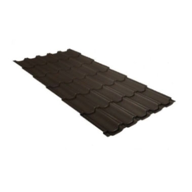 Металлочерепица Квинта плюс 0,5 Satin Matt RR 32 Темно-коричневый