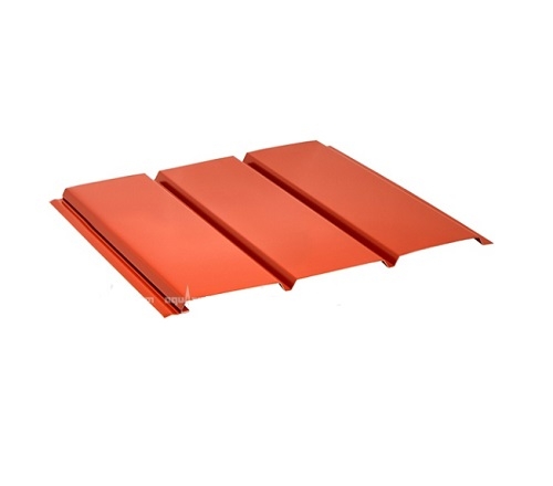 Софит стальной без перфорации Pural Красный RR29