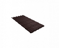Металлочерепица Квинта плюс 0,5 Satin RAL 8017 Шоколад