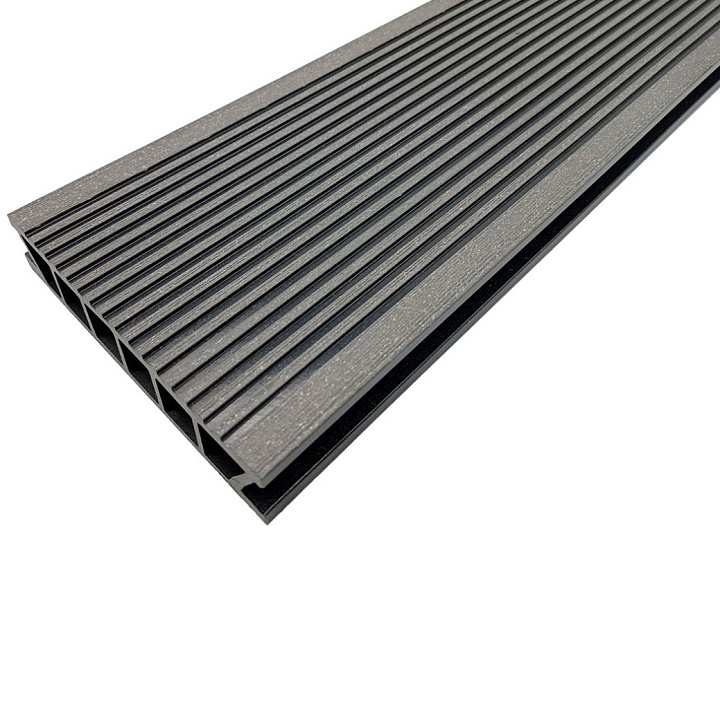 Террасная доска Deckron Classic Color (Шовная) 153*28*4000мм Серый