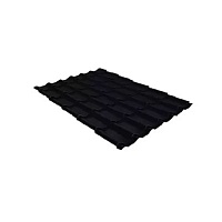 Металлочерепица Классик 0,5 Satin Matt RAL 9005 Черный