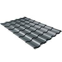 Металлочерепица Grand Line Кредо 0,5 Drap TX RAL 7016 Антрацитово-серый