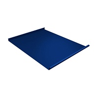 Фальц двойной стоячий 0,5 Satin с пленкой на замках RAL 5005 сигнальный синий