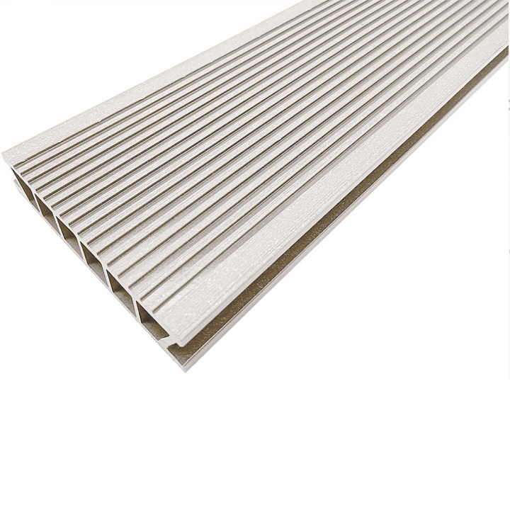 Террасная доска Deckron Classic Color (Шовная) 153*28*4000мм Слоновая кость