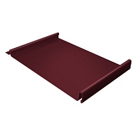 Фальцевая кровля Кликфальц 0,5 Satin Мatt с пленкой на замках RAL 3005 красное вино