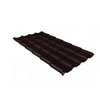 Металлочерепица Камея 0,5 Satin Matt RAL 8017 Шоколад