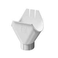 Воронка желоба 125/90 Docke STAL PREMIUM Пломбир (RAL 9010)