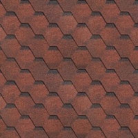 Гибкая финская черепица Shinglas Соната Красный