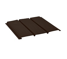 Софит стальной Aquasystem с полной перфорацией Polyester Темно-коричневый RR32