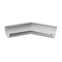 Угол внутренний 135⁰ D125 Docke STAL PREMIUM Пломбир (RAL 9010)