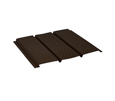 Софит стальной Aquasystem с центральной перфорацией Polyester Темно-коричневый RR32