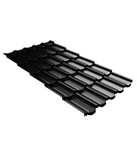 Металлочерепица GL Квинта Плюс c 3D резом 0,5 Satin Matt RAL 9005 Черный