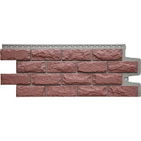 Фасадная панель Grand Line Колотый камень Design Plus корица с темно-бежевым швом