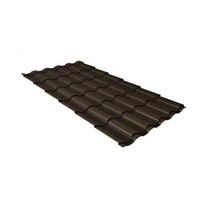 Металлочерепица Камея 0,5 Satin Matt RR 32 Темно-коричневый