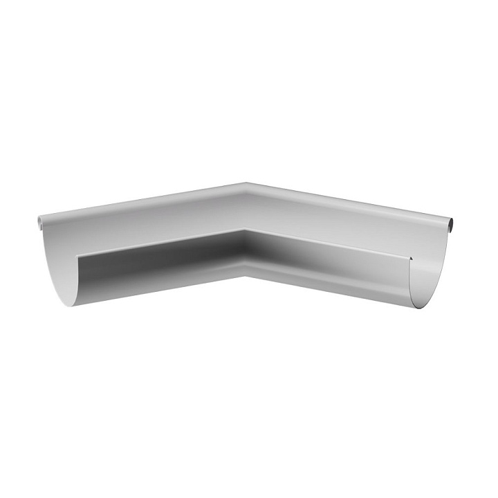 Угол внешний 135⁰ D125 Docke STAL PREMIUM Пломбир (RAL 9010)