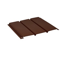 Софит алюминиевый Aquasystem без перфорации Polyester Коричневый RAL8017