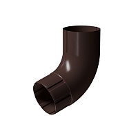 Колено 72⁰ D90 Docke STAL PREMIUM Шоколад (RAL 8019)
