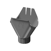 Воронка желоба 125/90 Docke STAL PREMIUM Графит (RAL 7024)