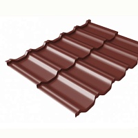 Металлочерепица Kvinta Uno 0,5 Satin RAL 3009 Оксидно-красный