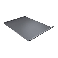 Фальц двойной стоячий 0,5 Satin с пленкой на замках RAL 9006 бело-алюминиевый