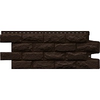 Фасадная панель Grand Line Колотый камень Classic шоколадный (коричневый)