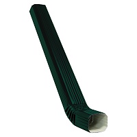 Труба прямоугольная с коленом 3м Grand Line Vortex RAL 6005