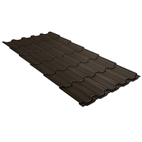 Металлочерепица Квинта плюс 0,5 PurPro Matt RR32 Темно-коричневый