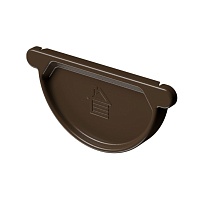 Заглушка желоба D125 Docke STAL PREMIUM Каштан (RAL 8017)