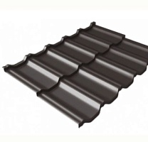 Металлочерепица Kvinta Uno 0,5 Satin Matt RR 32 Темно-коричневый