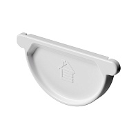 Заглушка желоба D125 Docke STAL PREMIUM Пломбир (RAL 9010)