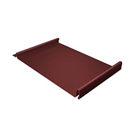 Фальцевая кровля Кликфальц GL 0,5 GreenCoat Pural BT, matt с пленкой на замках RR 29 красный (RAL 3009 оксидно-красный)