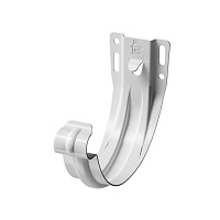 Карнизный кронштейн D125 (штампованный) Docke STAL PREMIUM Пломбир (RAL 9010)
