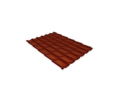 Металлочерепица Классик 0,5 Satin RAL 8004 Терракота