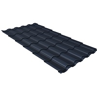 Металлочерепица Grand Line Кредо 0,5 Drap TX RAL 7024 Мокрый асфальт
