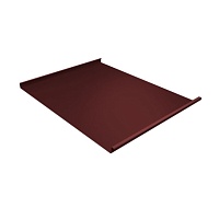 Фальц двойной стоячий 0,5 Satin с пленкой на замках RAL 3009 оксидно-красный