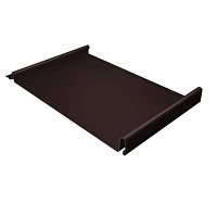Фальцевая кровля Кликфальц 0,5 Satin Мatt с пленкой на замках RAL 8017 шоколад