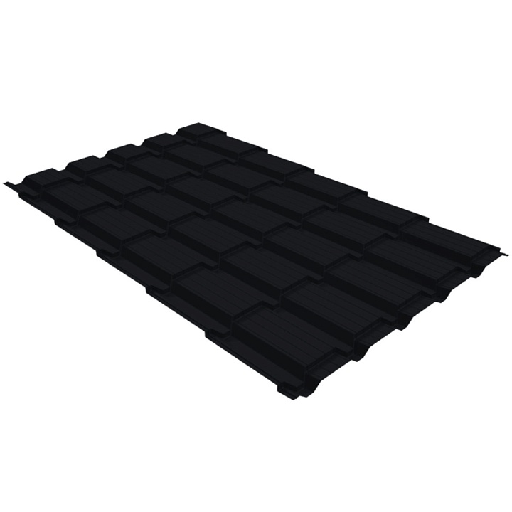 Металлочерепица Квадро профи 0,5 Drap TX RAL 9005 черный