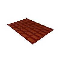 Металлочерепица Классик 0,5 PurLite Matt RAL 8004 Терракота