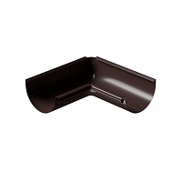 Угол внутренний 90⁰ D125 Docke STAL PREMIUM Шоколад (RAL 8019)