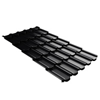 Металлочерепица GL Квинта Плюс c 3D резом 0,5 Drap TX RAL 9005 Черный